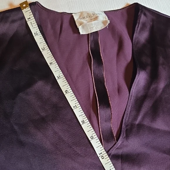 giada_forte Italy Inverno 2016Chic Satin Women's Purple Blouse.sz M. - Picture 9 of 9